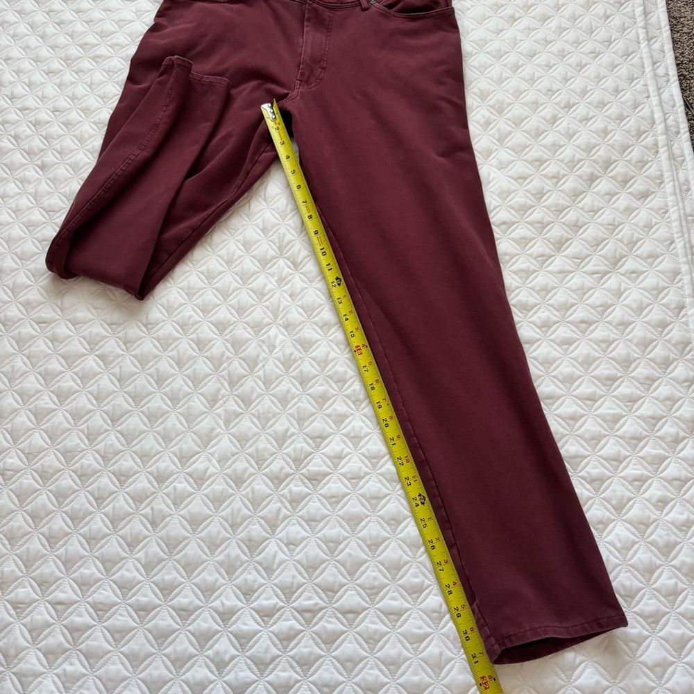 Swet Tailor All-In Pants 5 Pocket Stretch Oxblood Maroon Size W36 x L32 - Picture 10 of 15